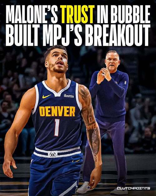 苦苦支撑！小迈克尔·波特半场14中8&三分6中4拿到20分 另有4篮板